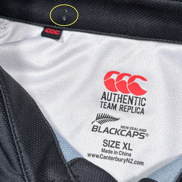 Canterbury New Zealand Blackcaps Cricket T20 Black Brown Jersey Mens XL - Picture 7 of 8